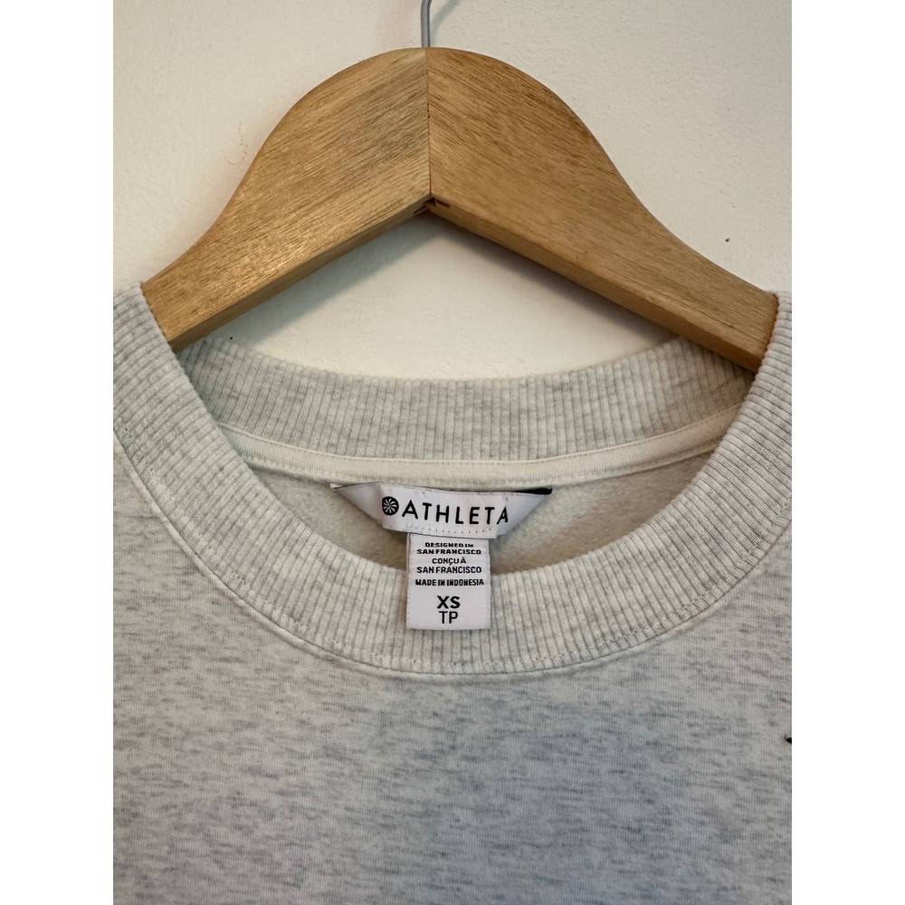 Athleta Light Gray Heather Tencel Sweatshirt Dress | Size XS - Picture 2 of 6